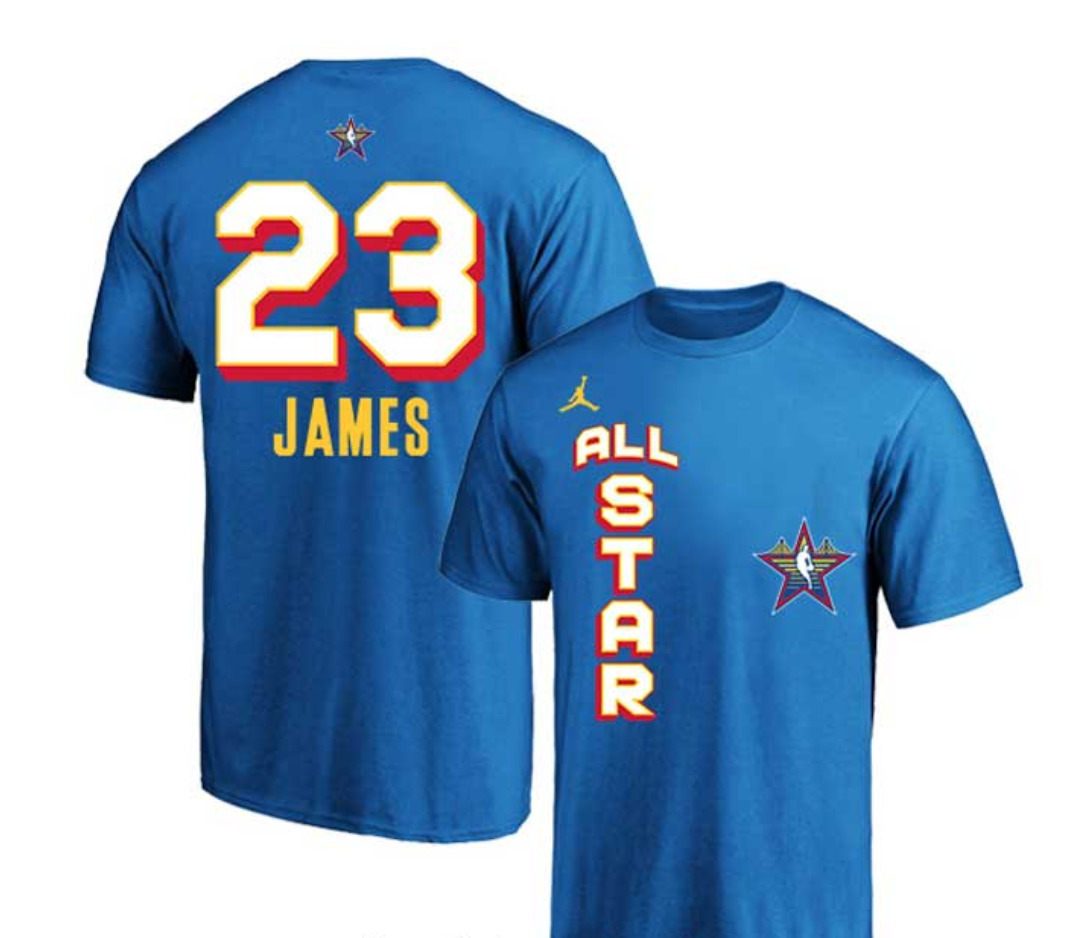 Men 2025 NBA all Star #23 James blue T Shirt